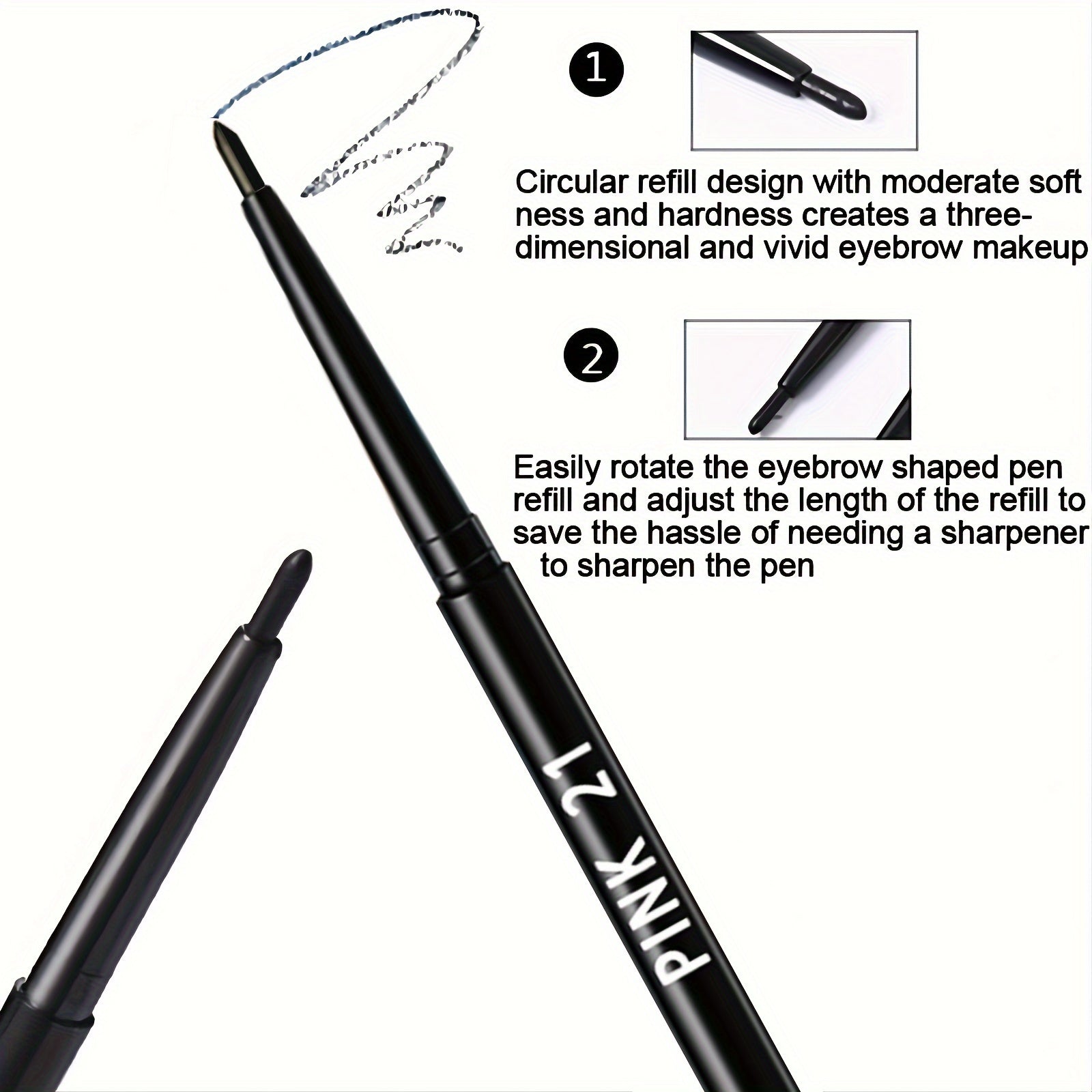 5pcs Waterproof Black Eyeliner Pencils - Sweatproof, Long-Lasting, Smudge-Proof for Bold Eye Makeup, Easy Glide Formula for Flawless Wings, Durable & Spotproof for Perfect Bold Look, Eyeliner Waterproof Smudge Proof