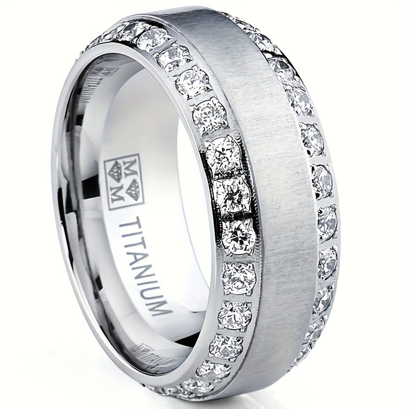 Elegant Zinc Alloy Ring for Men 925 Silver Plated Wedding & Engagement Ring Daily Wear Fashion Jewelry, Great Price