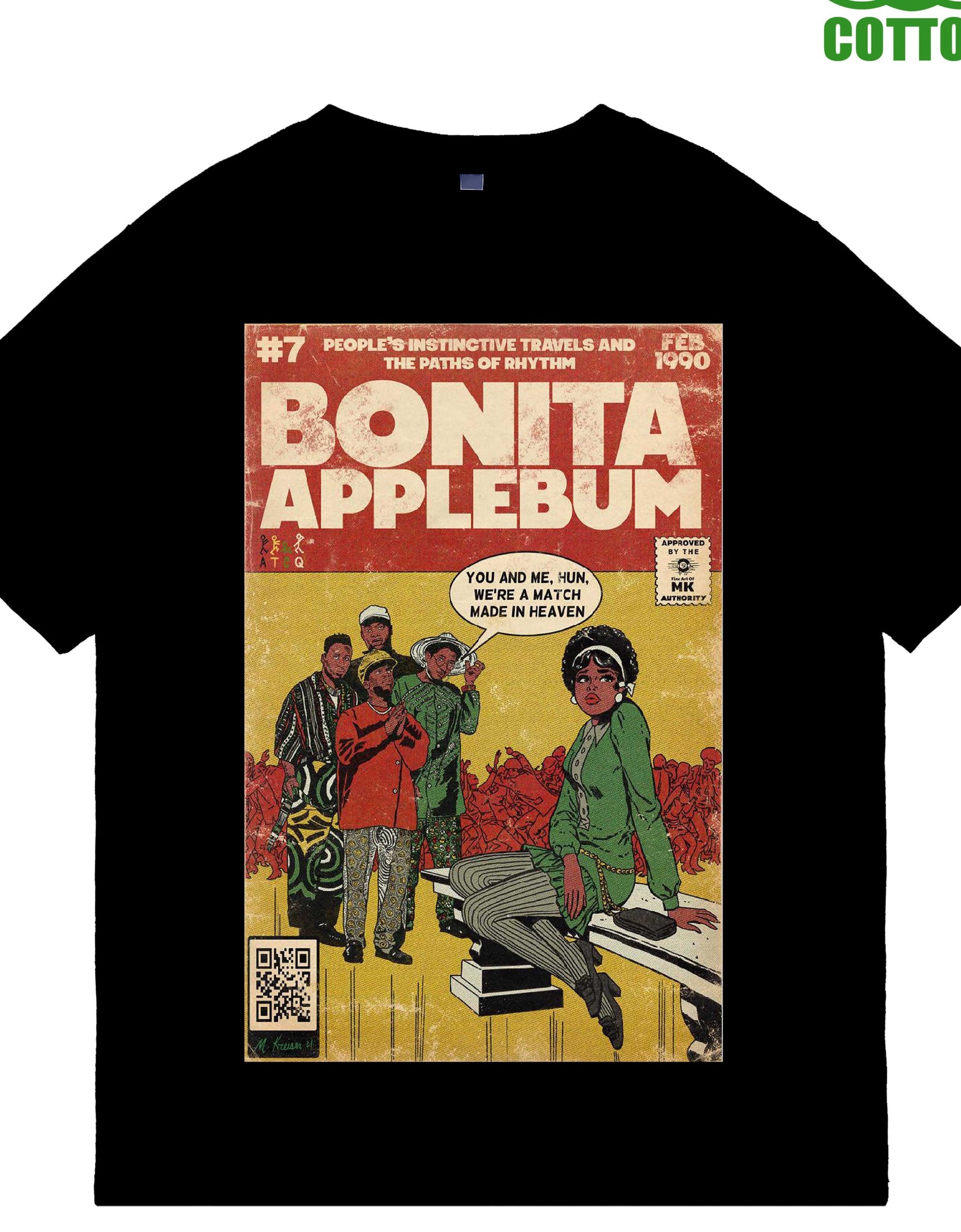 Bonita Applebum Black Cotton T-shirt Men's