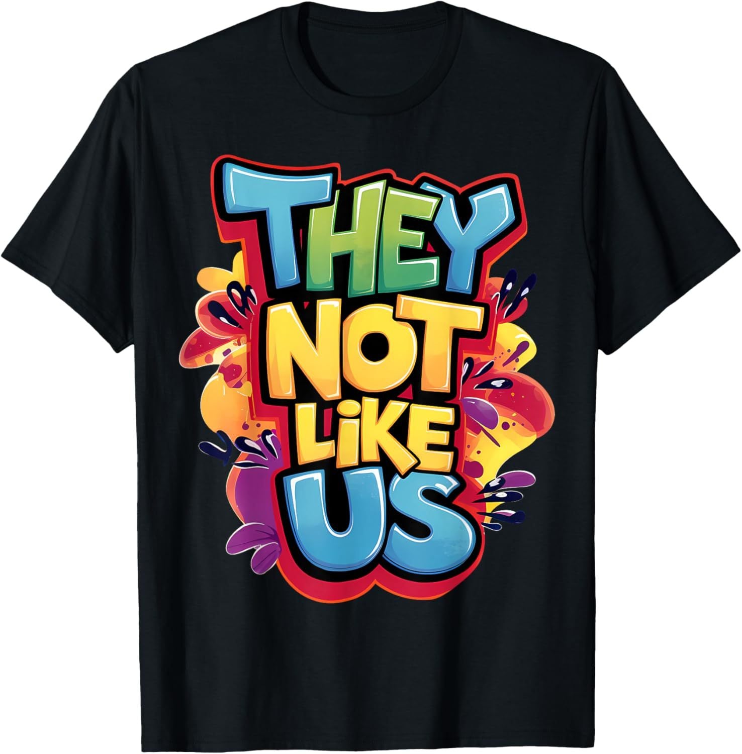 THEY NOT LIKE US T-Shirt Comfortable Short Sleeve Cotton Crew Neck T-Shirt, Casual Soft Men's T-Shirt Summer Tee