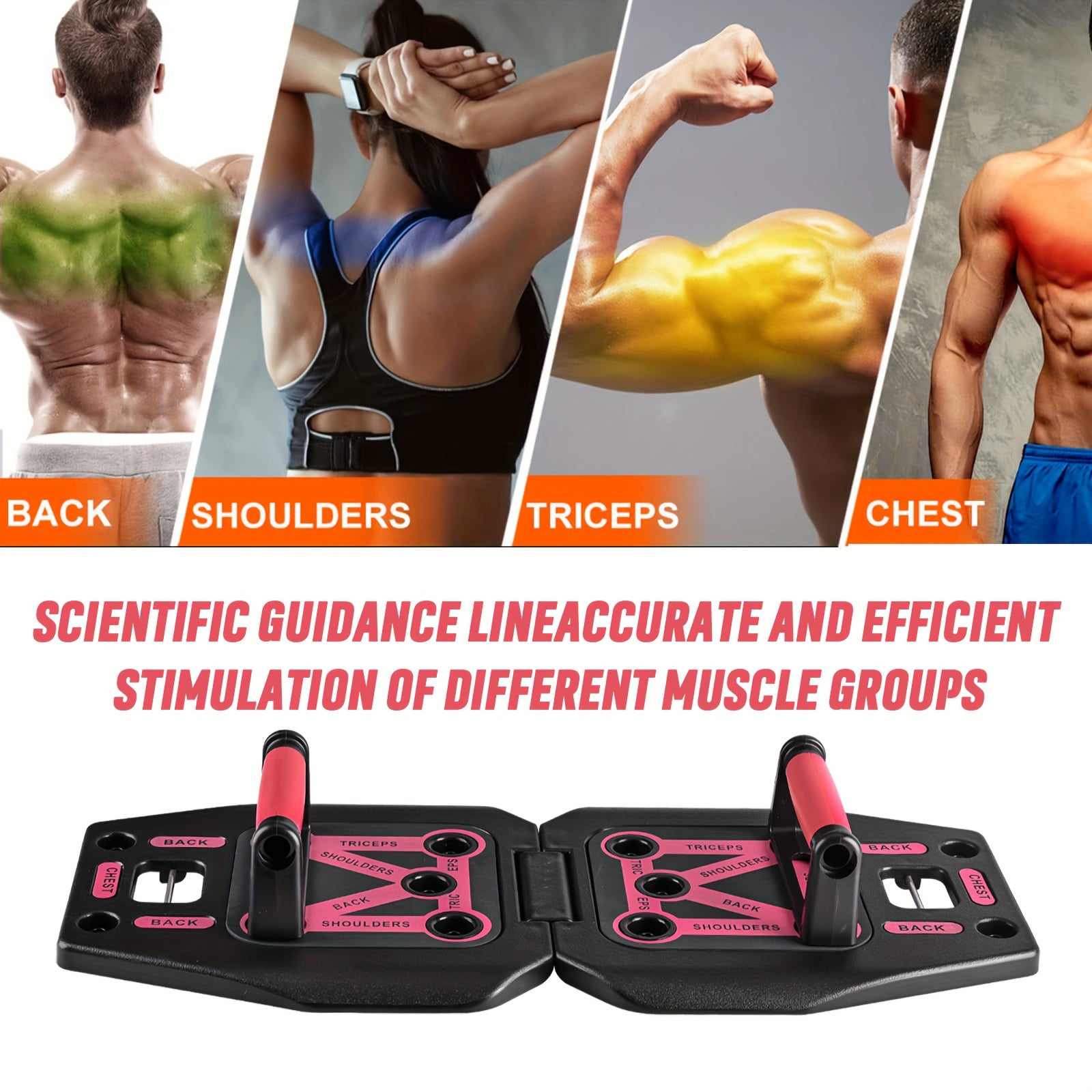 Portable Push Up Board & Resistance Bands for Full Body Workout - Compact, Space-Saving Fitness Gear with Strength Training Tools. Ideal for Home, Travel & Small Spaces