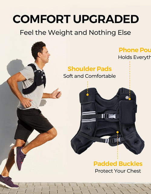Load image into Gallery viewer, Weighted Vest with Ankle/Wrist Weights 6Lbs-30Lbs Body Weight Vest with Reflective Stripe, Size-Adjustable Workout Equipment for Strength Training, Walking, Jogging, Running for Men Women