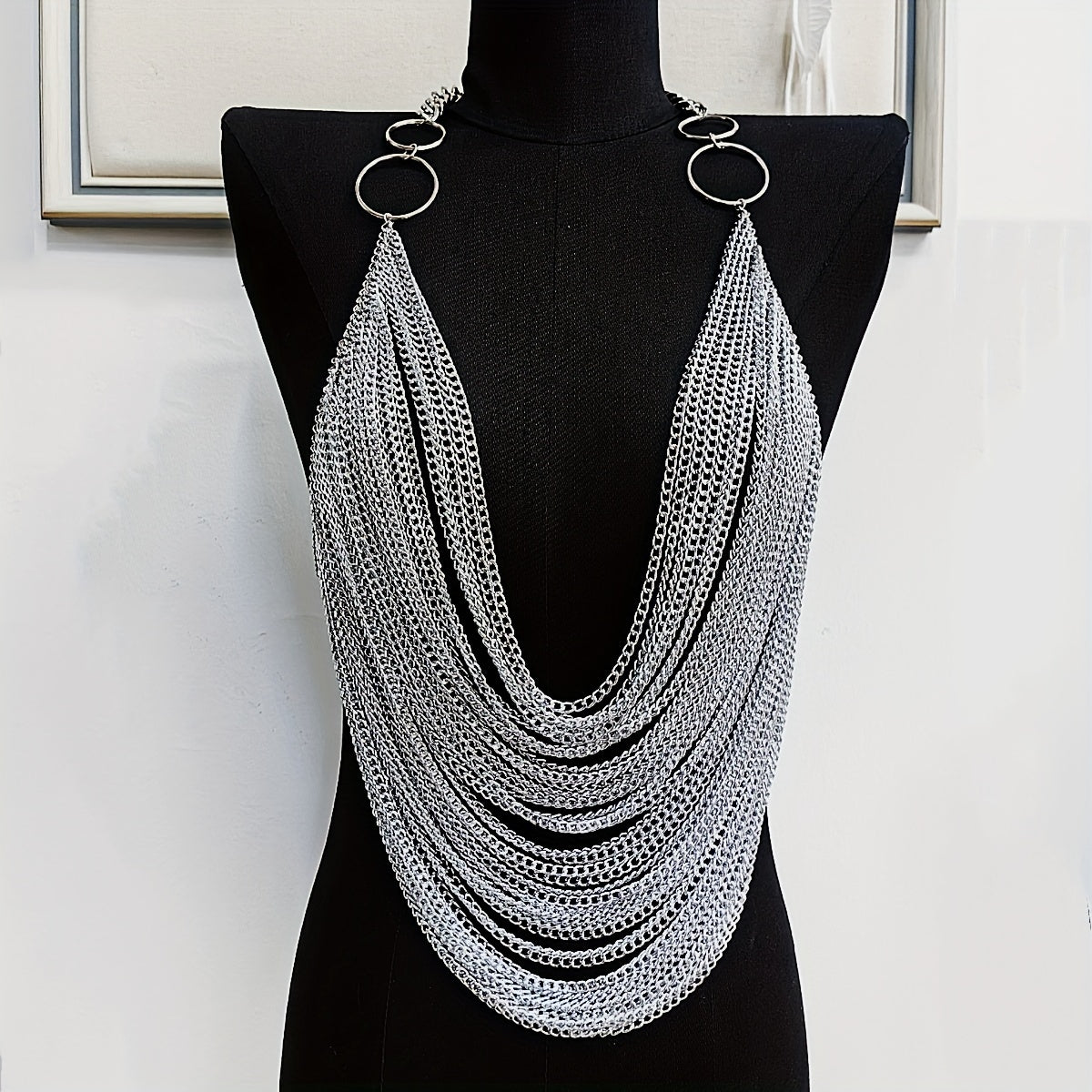 Silvery Body Chain - Y2K Hanging Chain Very Fashionable