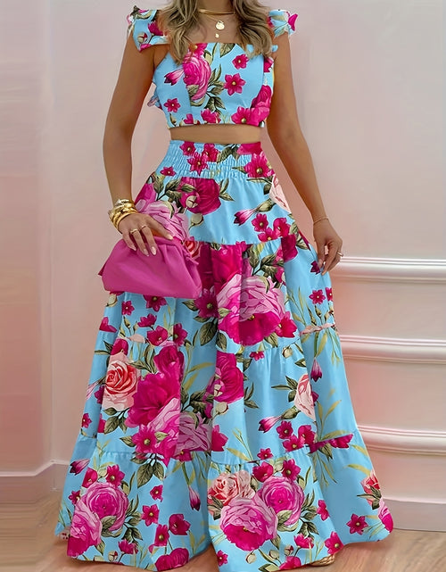 Load image into Gallery viewer, Sexy Printed Top And Skirt Fashion Set, Two-piece Set Summer Ready