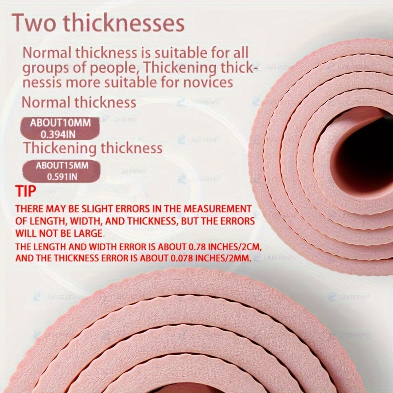 Extra-Thick Non-Slip Yoga Mat - Durable High-Density Cushioning for Enhanced Support & Stability - Ideal for Yoga, Pilates, and Gymnastics Routines