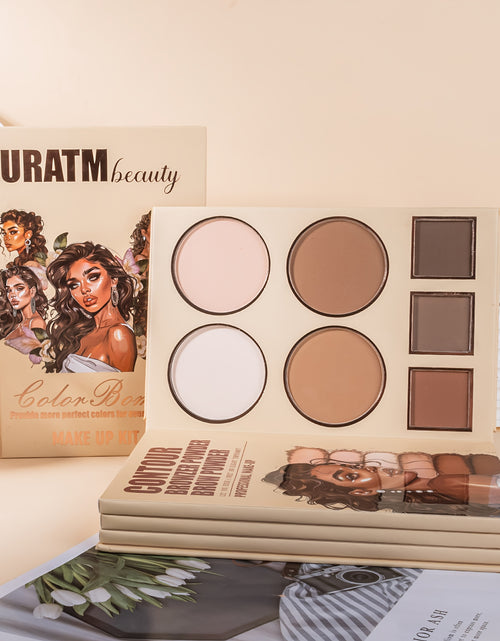Load image into Gallery viewer, 43-Color Book-Style Folding Makeup Palette, Matte Contour Blush Makeup Palette, Pearlescent Fine Glitter Highlighter Powder, Multi-Functional Makeup