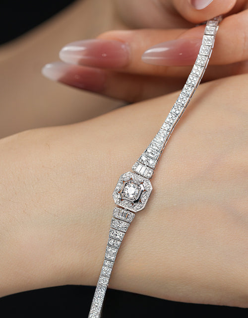 Load image into Gallery viewer, Luxury Moissanite Bracelet For Women Men, 925 Sterling Silver, 6.89inch D color Vvs1, Gorgeous Jewelry for Women Men,
