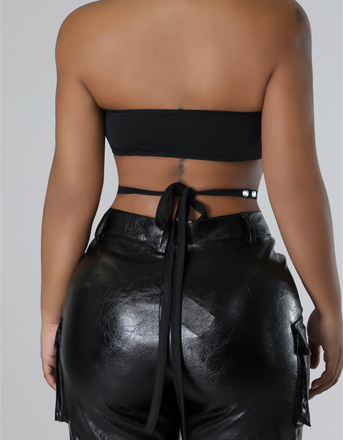 Load image into Gallery viewer, Women'S Halter Tank Tops Shiny Rhinestone Sleeveless Back Tie-up Vest Slim Fit Crop Streetwear