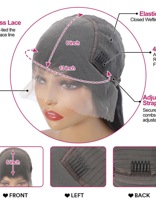 Load image into Gallery viewer, 13X6 Lace Front Wigs Human Hair 200 Density Body Wave HD Lace Front Wigs Human Hair 13X6 HD Lace Frontal Glueless Wigs Human Hair Pre Plucked Brazilian Virgin Human Hair Wig for Women (28 Inch)