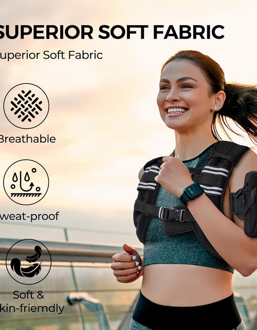 Load image into Gallery viewer, Weighted Vest with Ankle/Wrist Weights 6Lbs-30Lbs Body Weight Vest with Reflective Stripe, Size-Adjustable Workout Equipment for Strength Training, Walking, Jogging, Running for Men Women