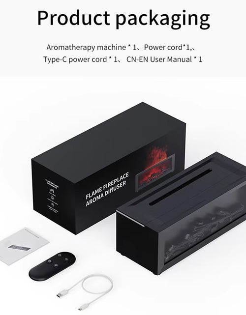 Load image into Gallery viewer, Creative Fireplace Air Humidifier Waterless Auto-Off Aroma Essential Oil Diffuser with LED Light & Remote Control for Home Gift