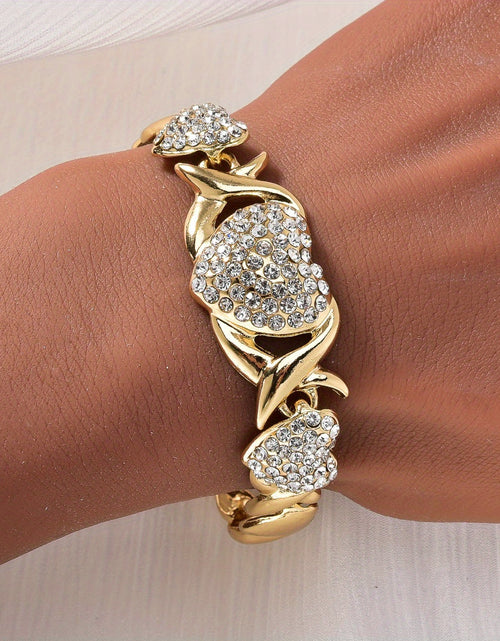 Load image into Gallery viewer, Heart Jewelry 5pcs Elegant Women's Jewelry Set -  Heart Elements Necklace, Bracelet, Ring, And Earrings