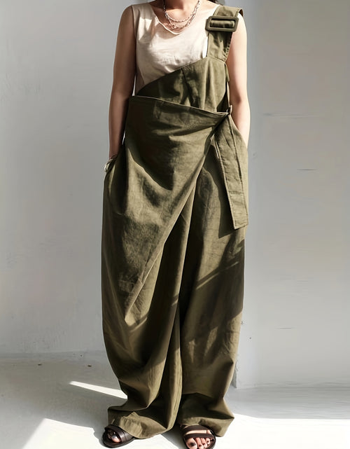Load image into Gallery viewer, Unique Styled Women Wide-Leg Overalls with a Single Shoulder Strap (Without a Belt)