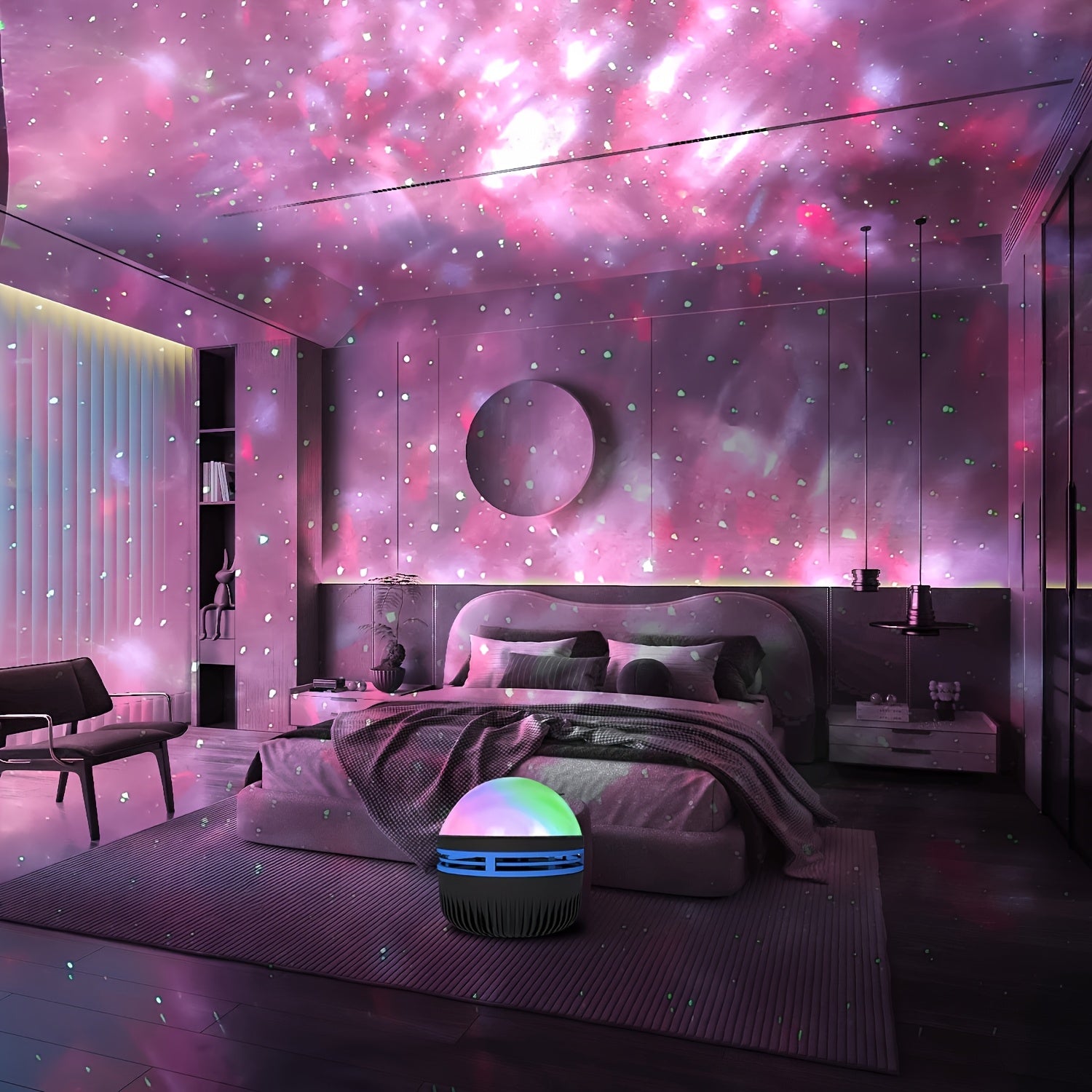 Starry Sky Projector, LED Star Projector Night Light with Remote, Galaxy Star Projector with 7 Lighting Effects