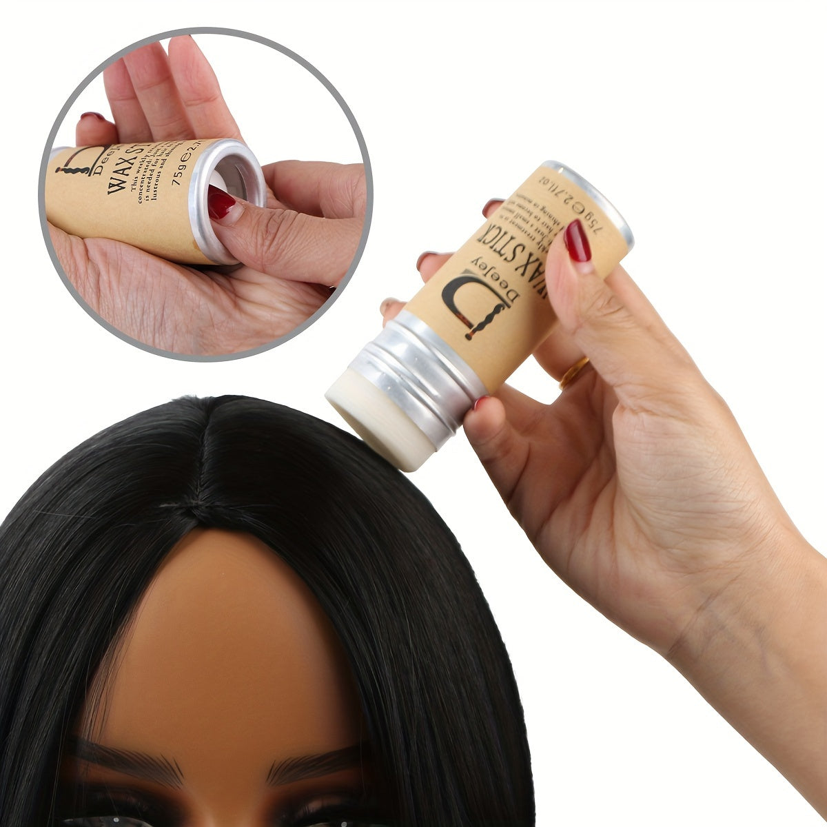 1pc Hair Wax Stick Styling Wax for Smooth Wigs Slick Stick for Hair Non-greasy Styling Hair Pomade Stick for Flyaway Edge & Frizz Hair