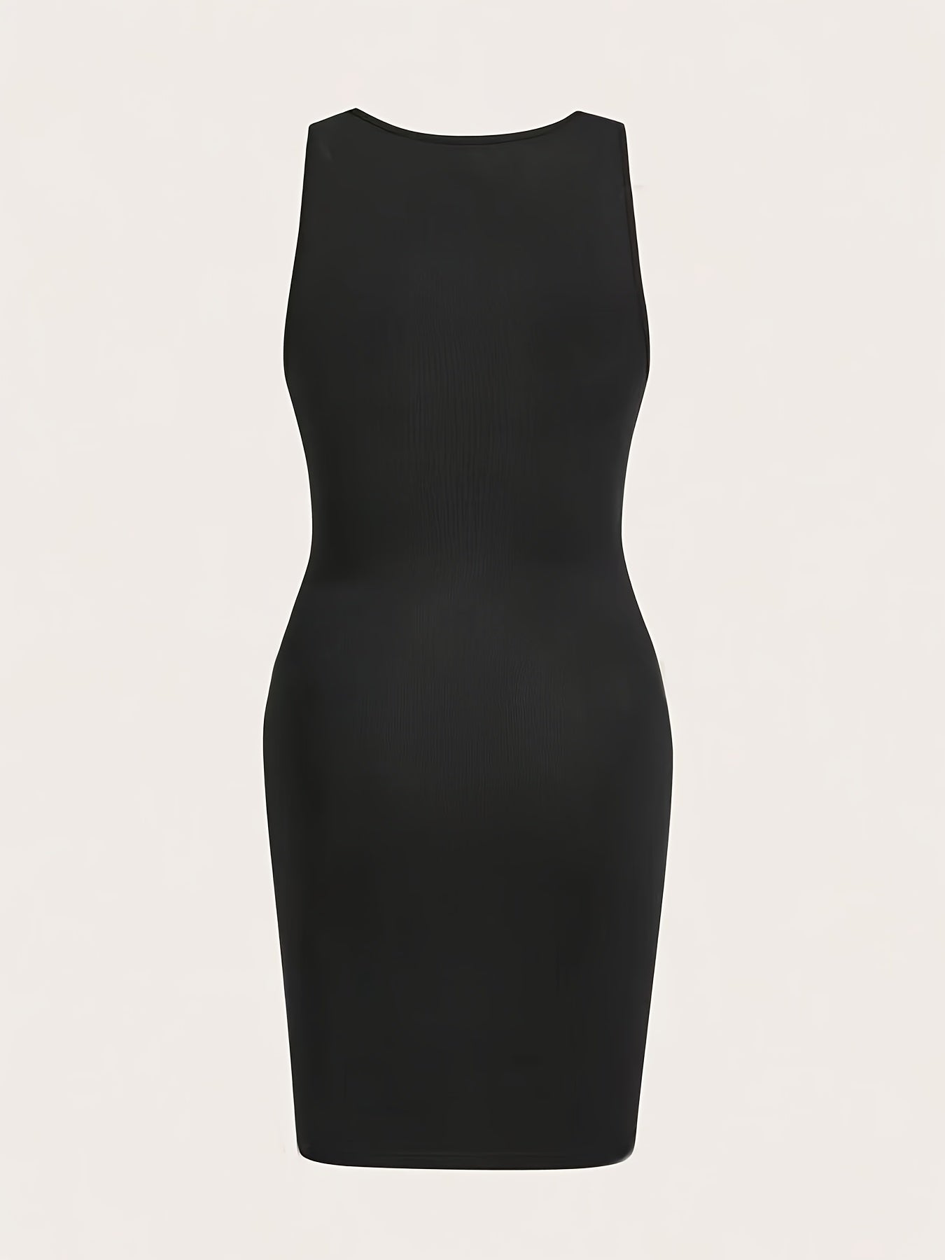 Chic Black Bodycon Mini Dress with Unique Hand Print V-Neck - Stretchy Polyester & Spandex Blend, Perfect for Spring/Summer - Machine Washable, Evening Wear, Chic Bodycon Dress, Knit Construction