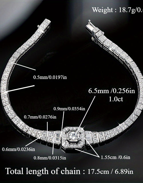 Load image into Gallery viewer, Luxury Moissanite Bracelet For Women Men, 925 Sterling Silver, 6.89inch D color Vvs1, Gorgeous Jewelry for Women Men,