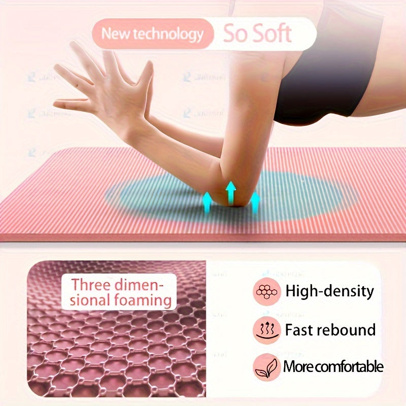 Extra-Thick Non-Slip Yoga Mat - Durable High-Density Cushioning for Enhanced Support & Stability - Ideal for Yoga, Pilates, and Gymnastics Routines