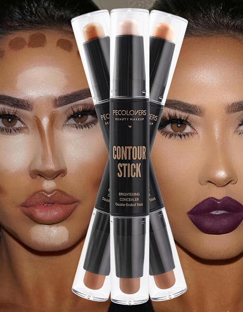 Load image into Gallery viewer, 3pcs/SET Dual-Ended Matte Contour Stick And Concealer Waterproof And Sweat-Resistant Enhanced Brightening And Coverage for All Skin Types
