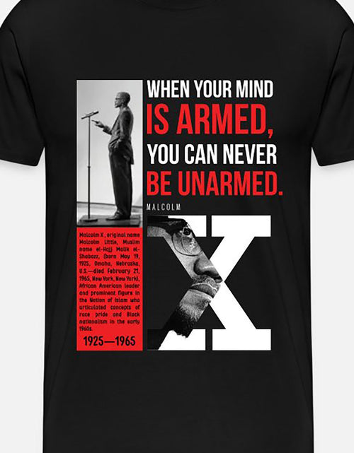 Load image into Gallery viewer, Graphic T-shirt Collection - Malcolm X Quote 4442 Men's Short Sleeve