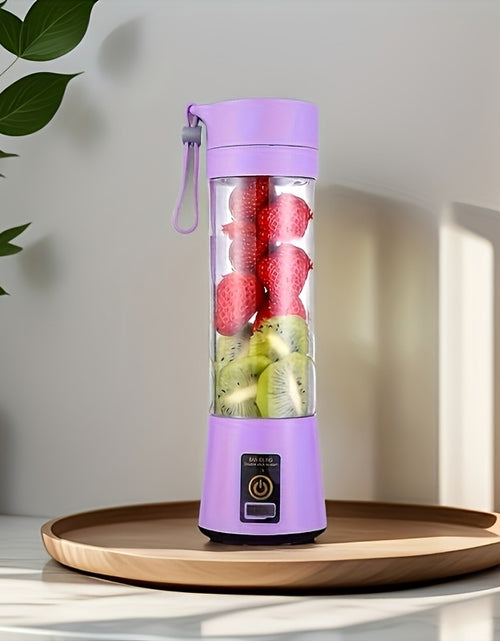 Load image into Gallery viewer, 1pc Portable USB Charging Juice Cup, With Safety Lock Juice Cup, Multi-functional Fruit And Vegetable Blender, Fast Juice, Food Grade PP Material, Easy To Clean, Suitable For Fruit And Vegetable Drinks, Milkshakes
