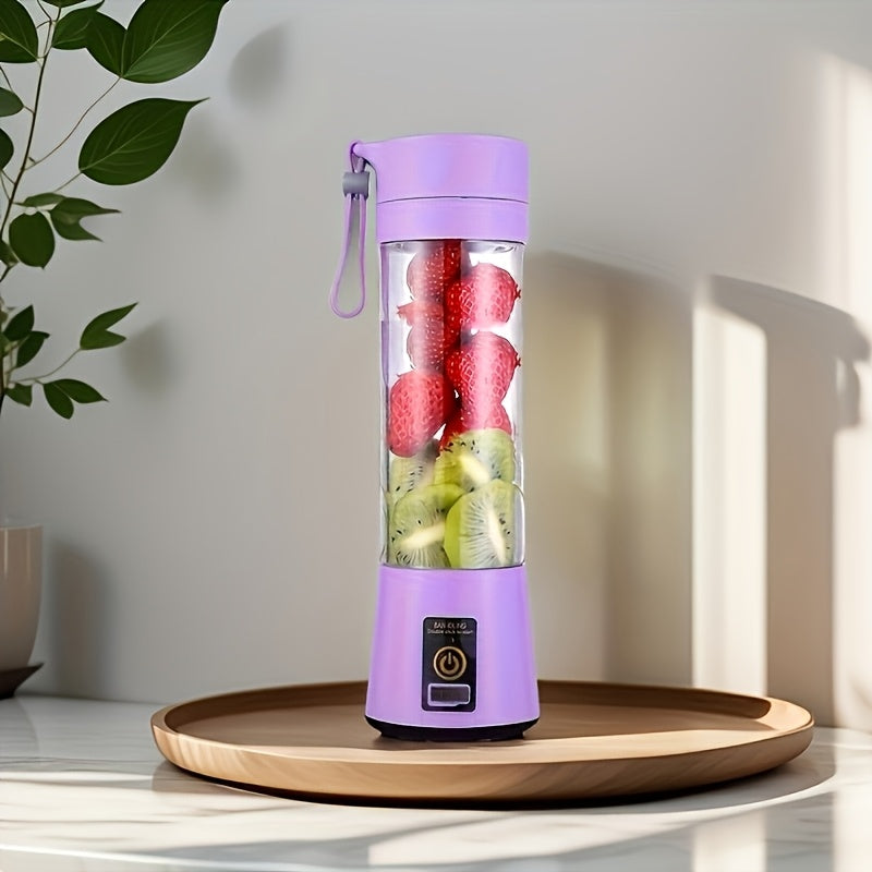 1pc Portable USB Charging Juice Cup, With Safety Lock Juice Cup, Multi-functional Fruit And Vegetable Blender, Fast Juice, Food Grade PP Material, Easy To Clean, Suitable For Fruit And Vegetable Drinks, Milkshakes