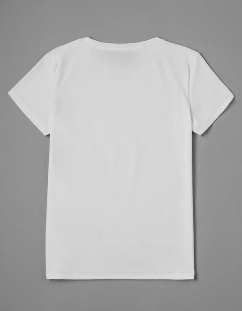 Load image into Gallery viewer, Casual Short Sleeve Top for Spring& Summer, They Not Like us Letter Print Crew Neck T-Shirt