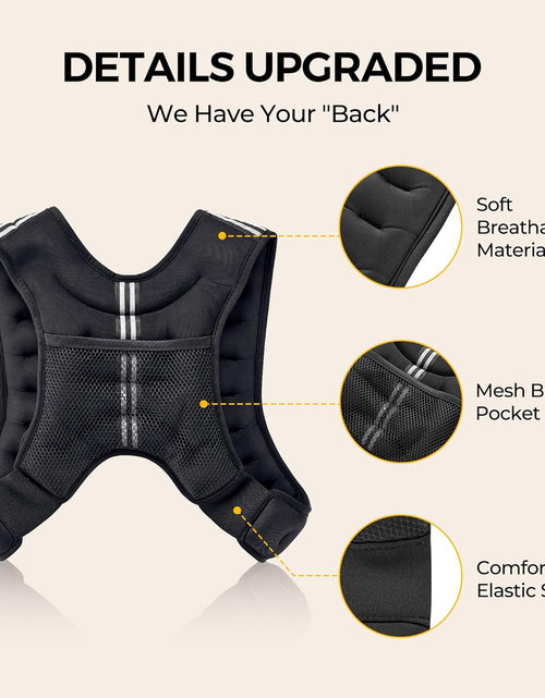 Load image into Gallery viewer, Weighted Vest with Ankle/Wrist Weights 6Lbs-30Lbs Body Weight Vest with Reflective Stripe, Size-Adjustable Workout Equipment for Strength Training, Walking, Jogging, Running for Men Women