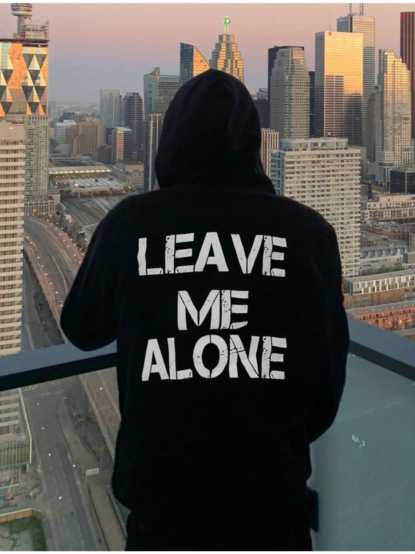 Leave Me Alone Statement Hoodie For Men fall and winter comfortable and versatile