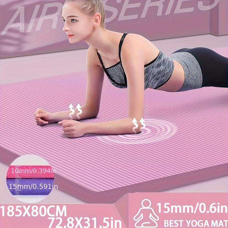 Extra-Thick Non-Slip Yoga Mat - Durable High-Density Cushioning for Enhanced Support & Stability - Ideal for Yoga, Pilates, and Gymnastics Routines