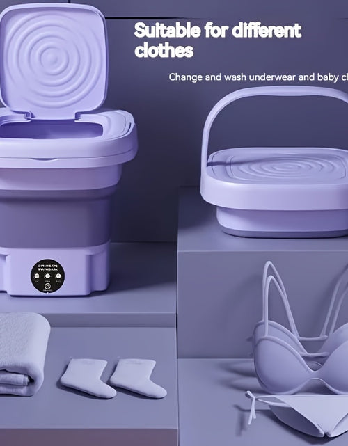Load image into Gallery viewer, 1pc Portable Mini Washing Machine - 8L High Capacity, 3 Deep Cleaning Modes, Perfect for Underwear, Apartments, Camping, Travel, RVs, and Laundry Rooms