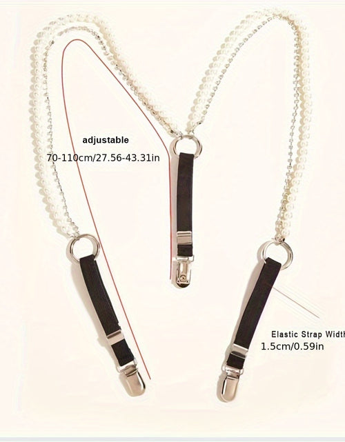 Load image into Gallery viewer, Fashion Pearl Chain Elastic Suspenders - Versatile & Stylish