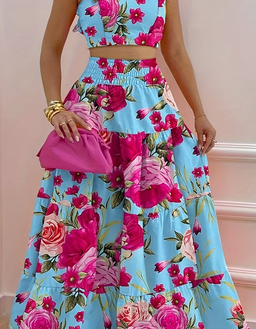 Load image into Gallery viewer, Sexy Printed Top And Skirt Fashion Set, Two-piece Set Summer Ready