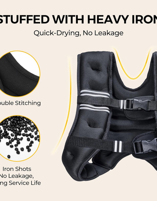 Load image into Gallery viewer, Weighted Vest with Ankle/Wrist Weights 6Lbs-30Lbs Body Weight Vest with Reflective Stripe, Size-Adjustable Workout Equipment for Strength Training, Walking, Jogging, Running for Men Women