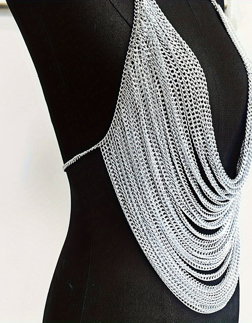 Load image into Gallery viewer, Silvery Body Chain - Y2K Hanging Chain Very Fashionable