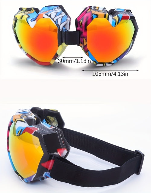 Load image into Gallery viewer, New Trendy Oversized Flower Love Outdoor Sports Fashion Glasses Winter Travel Sports Glasses