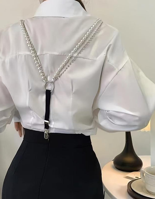 Load image into Gallery viewer, Fashion Pearl Chain Elastic Suspenders - Versatile & Stylish