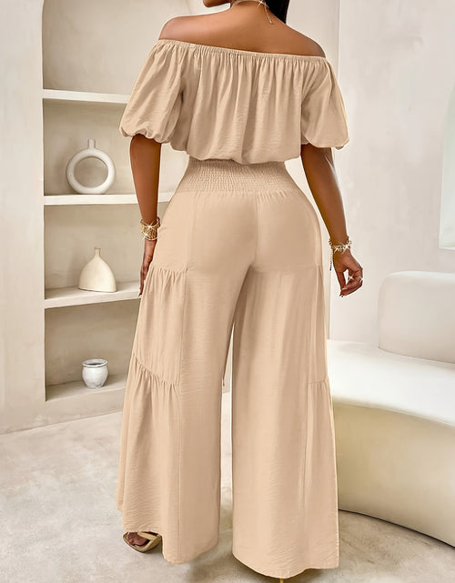 Load image into Gallery viewer, Spring And Summer Women Solid Color Short Sleeved Casual Top, Pants Set, 2pcs Set