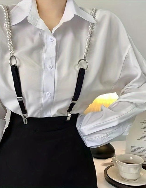 Load image into Gallery viewer, Fashion Pearl Chain Elastic Suspenders - Versatile & Stylish