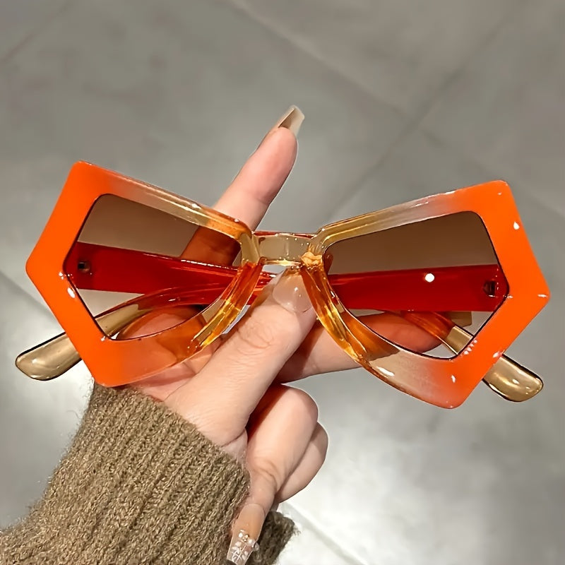 Stylish Irregular Cat Eye Butterfly Glasses Colorful Novelty Eyeglasses