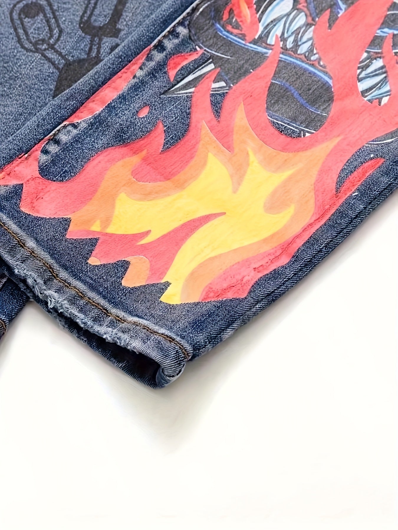Graffiti Distressed Washed And Distressed Jeans Men Jeans Para Hombre, Designer Jeans for Men, Straight-Leg Wide-Leg Stretch All-Season Streetwear Y2K Vintage Wash Fashion