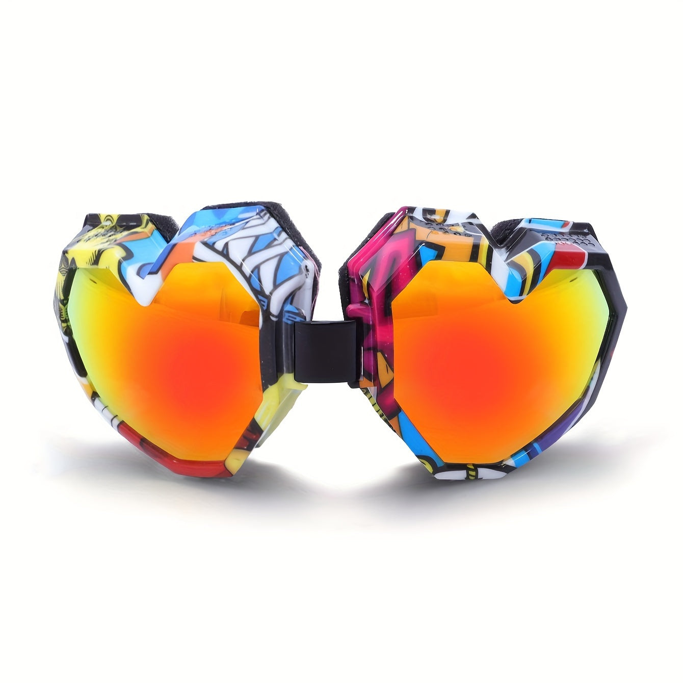 New Trendy Oversized Flower Love Outdoor Sports Fashion Glasses Winter Travel Sports Glasses