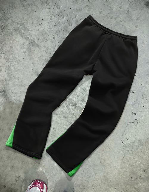 Load image into Gallery viewer, Men's Casual Drawstring Track Pants, Polyester Stretch Fabric, Letter Print, Regular Fit, for Hiking & Outdoor Leisure, All Seasons, Adult Size
