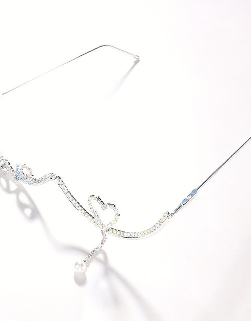 Load image into Gallery viewer, LOVE Fashion Rhinestone Eyeglass Frame Shiny Tassel Glasses Frame Women daily wear High-end Outfit Accessories