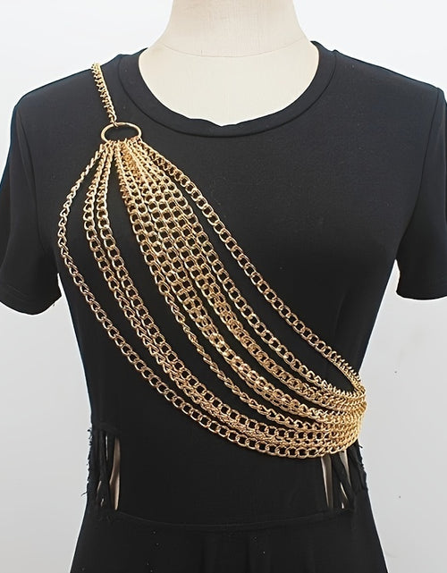 Load image into Gallery viewer, Women Handmade Metal Waist Chain Belt - Multi-Layer Statement Waist Accessory