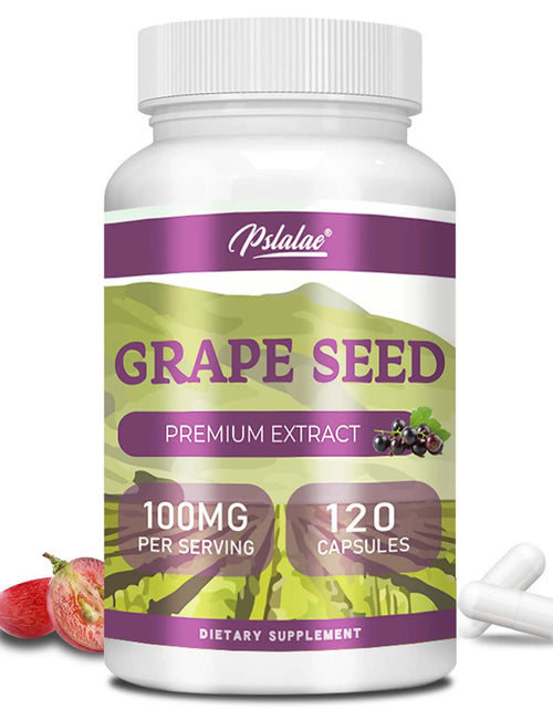Load image into Gallery viewer, Grape Seed Extract - Powerful Antioxidant & Anti-Aging, Maintains Healthy Skin and Veins, Brighten Skin Tone - 120 Capsules