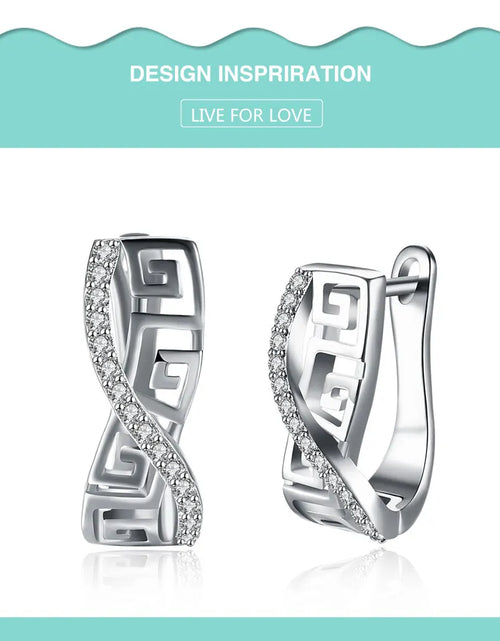 Load image into Gallery viewer, 925 Sterling Silver Classic AAA Zircon Earrings Fashion