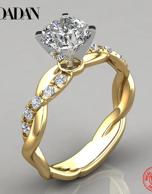 Load image into Gallery viewer, ZDADAN 925 Sterling Silver AAA White Cubic Zircon Ring For Women in Rose, White, and silver