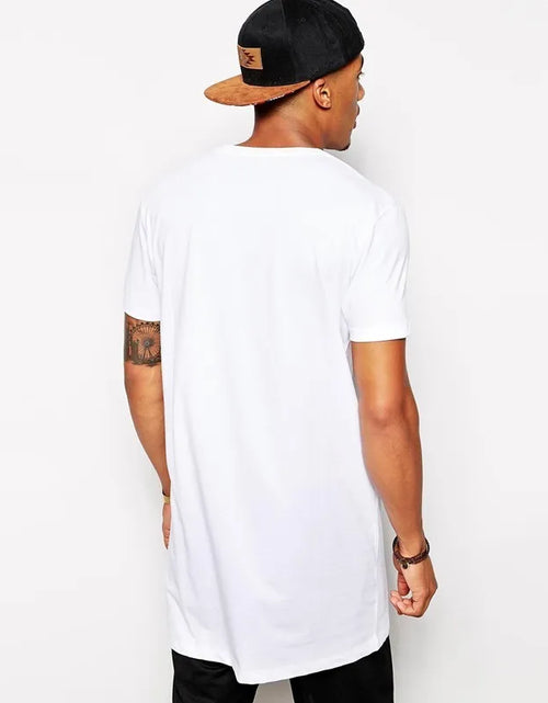 Load image into Gallery viewer, 2025 Brand New  Men Black Long T shirt Top Short Sleeve Casual Tee shirts
