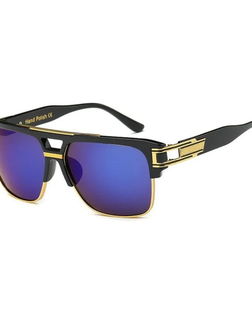 Load image into Gallery viewer, Classic Luxury Men Sunglasses Mirrored Retro Vintage Square Designer Shades